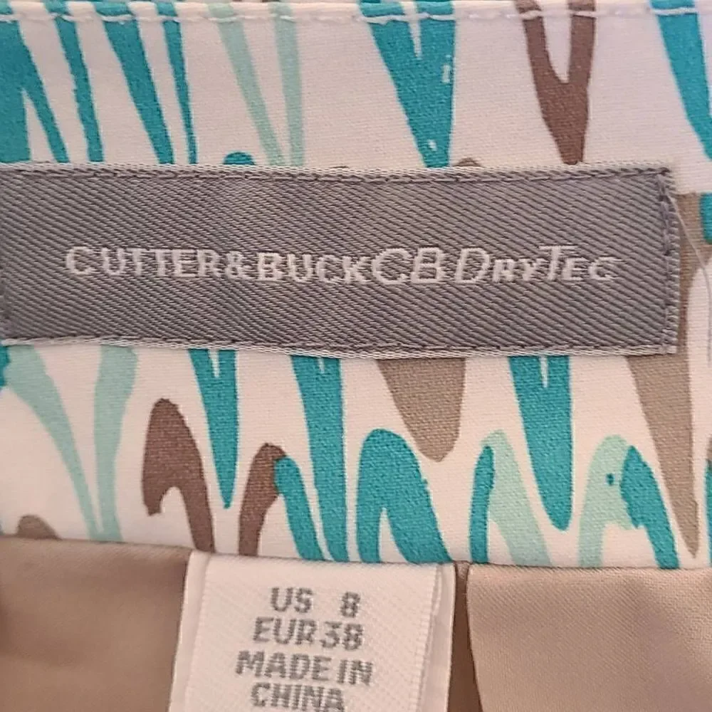 Cutter & Buck Womens CB Dry Tec Print Golf Skort Size 8